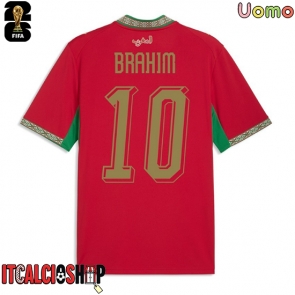 Marocco Brahim Diaz #10 Prima Maglia Mondiali 2026 Manica Corta